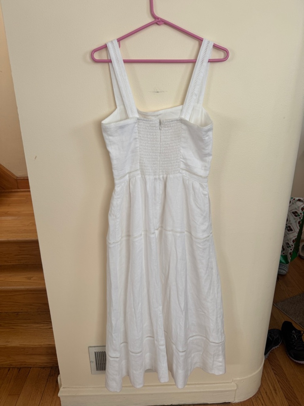 Reformation Everett Linen Dress in White Size 8 - Picture 5 of 14